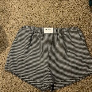 Women's Striped Gray Shorts